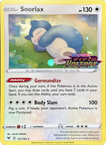 Snorlax (131/185) [Sword & Shield: Black Star Promos] | Exor Games Truro