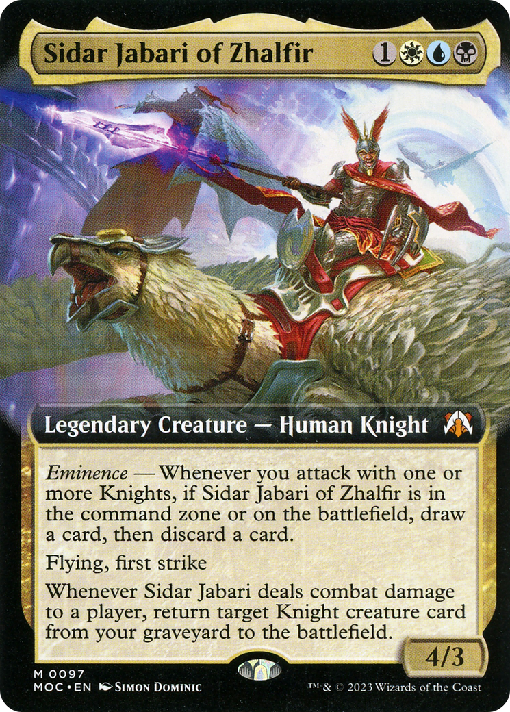 Sidar Jabari of Zhalfir (Extended Art) [March of the Machine Commander] | Exor Games Truro