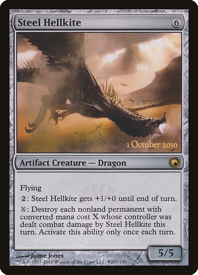 Steel Hellkite [Scars of Mirrodin Prerelease Promos] | Exor Games Truro