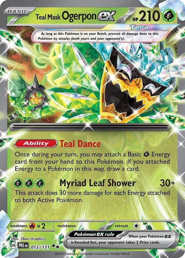 Teal Mask Ogerpon ex (012/131) [Scarlet & Violet: Prismatic Evolutions] | Exor Games Truro