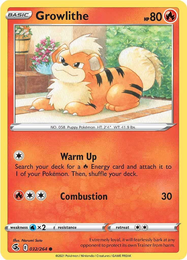 Growlithe (032/264) [Sword & Shield: Fusion Strike] | Exor Games Truro