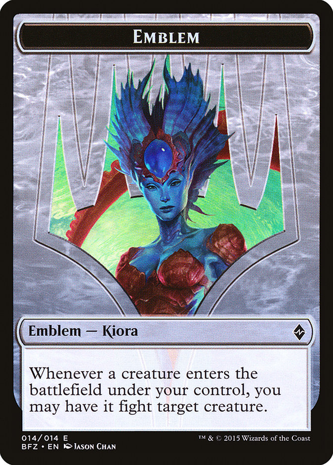 Kiora, Master of the Depths Emblem [Battle for Zendikar Tokens] | Exor Games Truro