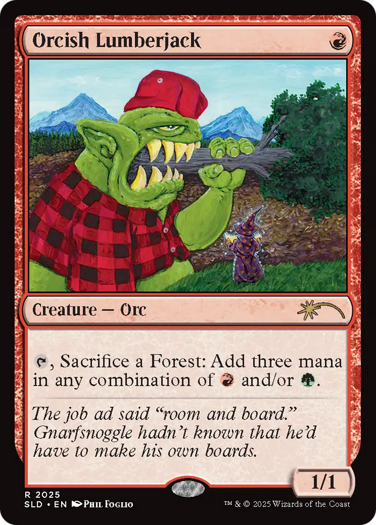 Orcish Lumberjack (2025) (Rainbow Foil) [Secret Lair Drop Series] | Exor Games Truro