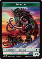 Elephant // Treasure Double-Sided Token [Tarkir: Dragonstorm Tokens] | Exor Games Truro