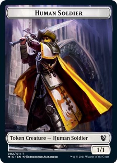 Eldrazi Spawn // Human Soldier Double-Sided Token [Innistrad: Midnight Hunt Commander Tokens] | Exor Games Truro