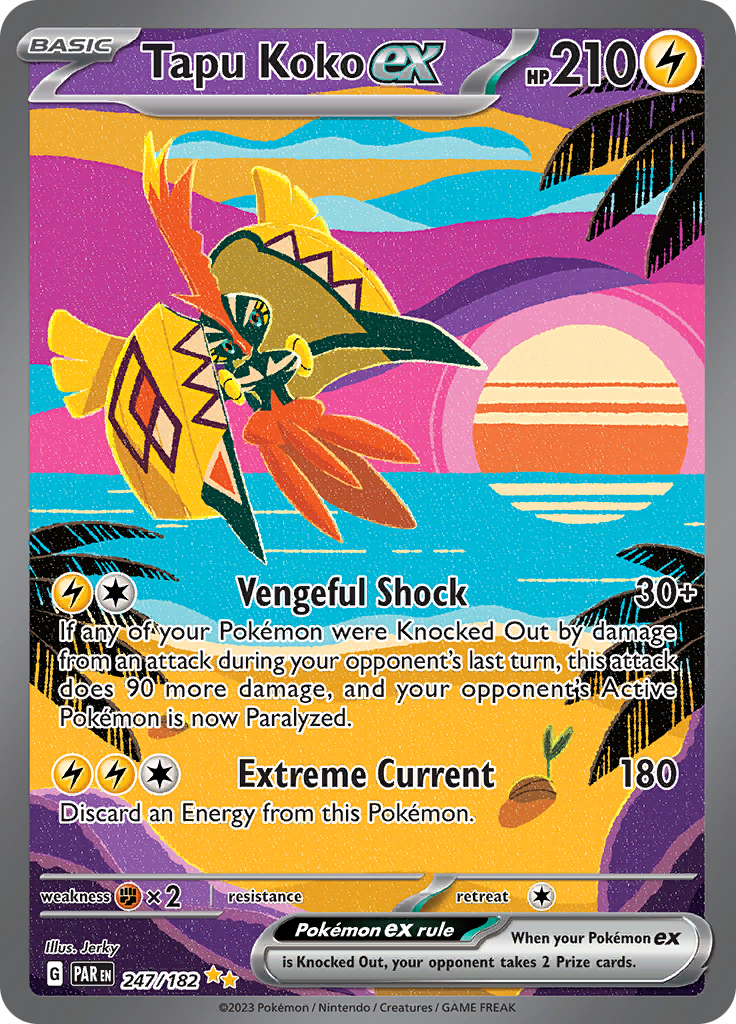 Tapu Koko ex (247/182) [Scarlet & Violet: Paradox Rift] | Exor Games Truro