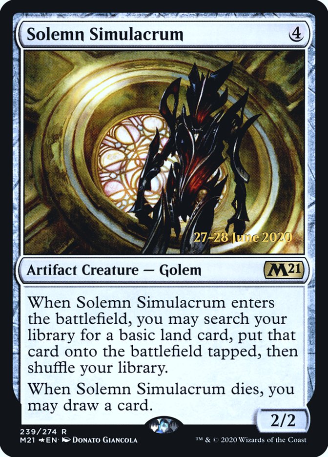 Solemn Simulacrum [Core Set 2021 Prerelease Promos] | Exor Games Truro