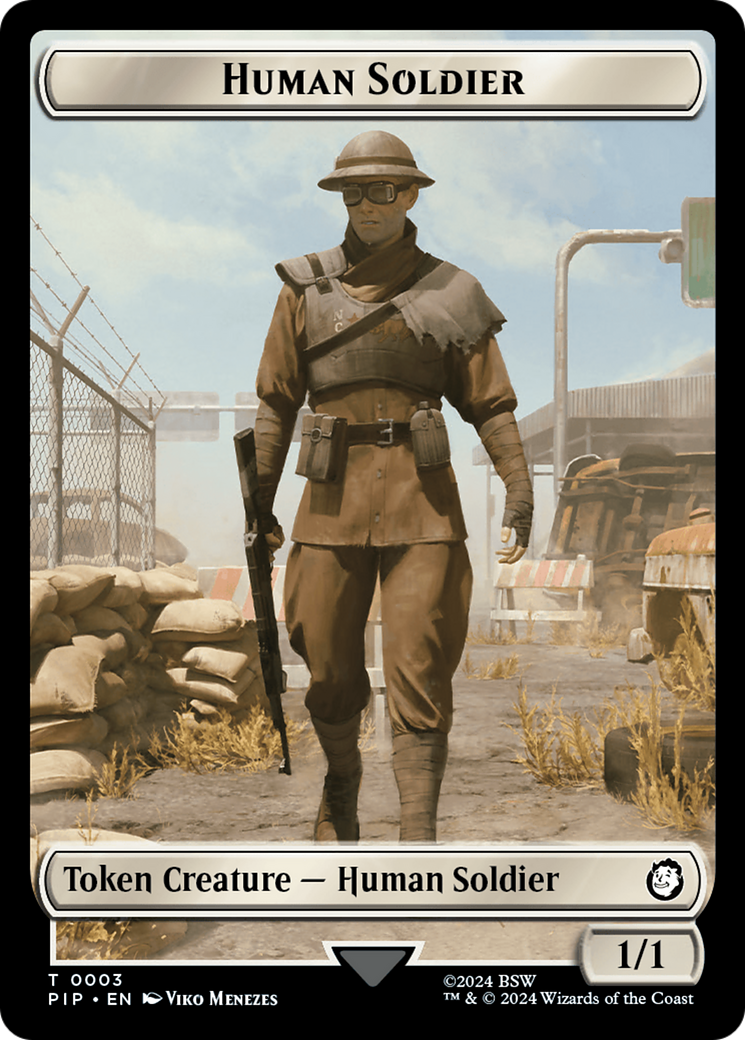 Energy Reserve // Human Soldier Double-Sided Token [Fallout Tokens] | Exor Games Truro