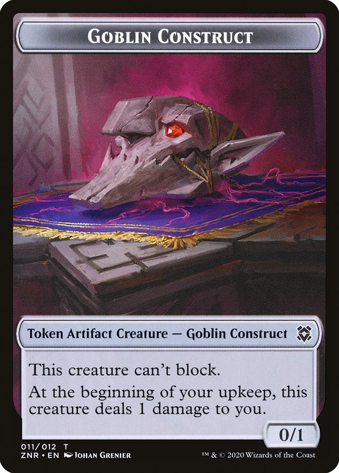Drake // Goblin Construct Double-Sided Token [Zendikar Rising Tokens] | Exor Games Truro