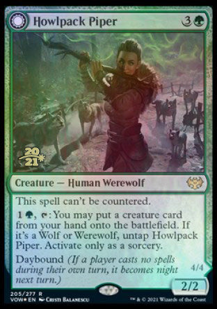 Howlpack Piper // Wildsong Howler [Innistrad: Crimson Vow Prerelease Promos] | Exor Games Truro