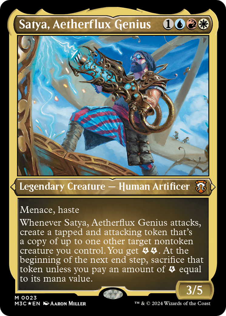 Satya, Aetherflux Genius (Foil Etched) [Modern Horizons 3 Commander] | Exor Games Truro