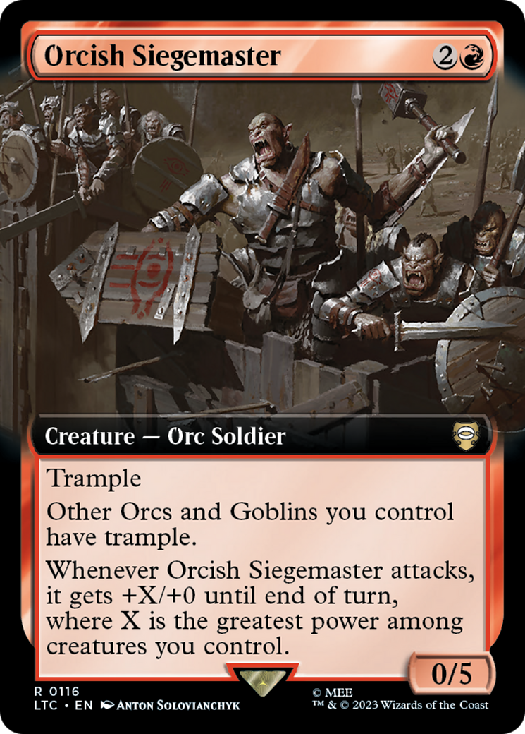 Orcish Siegemaster (Extended Art) [The Lord of the Rings: Tales of Middle-Earth Commander] | Exor Games Truro