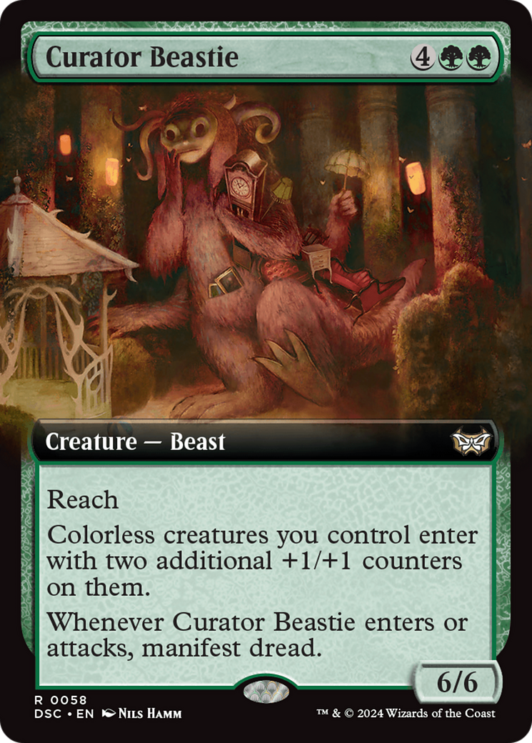 Curator Beastie (Extended Art) [Duskmourn: House of Horror Commander] | Exor Games Truro