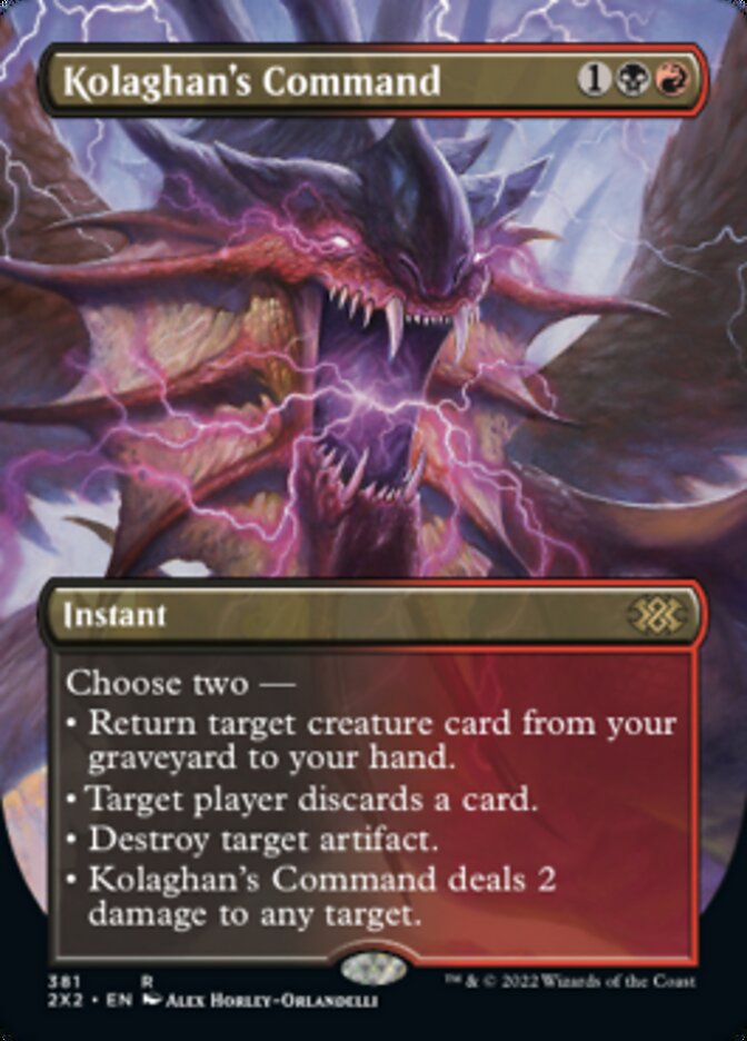 Kolaghan's Command (Borderless Alternate Art) [Double Masters 2022] | Exor Games Truro