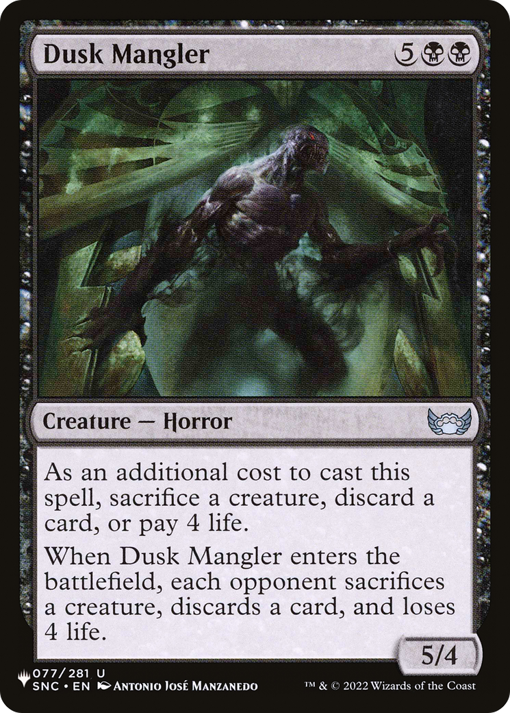 Dusk Mangler [The List] | Exor Games Truro