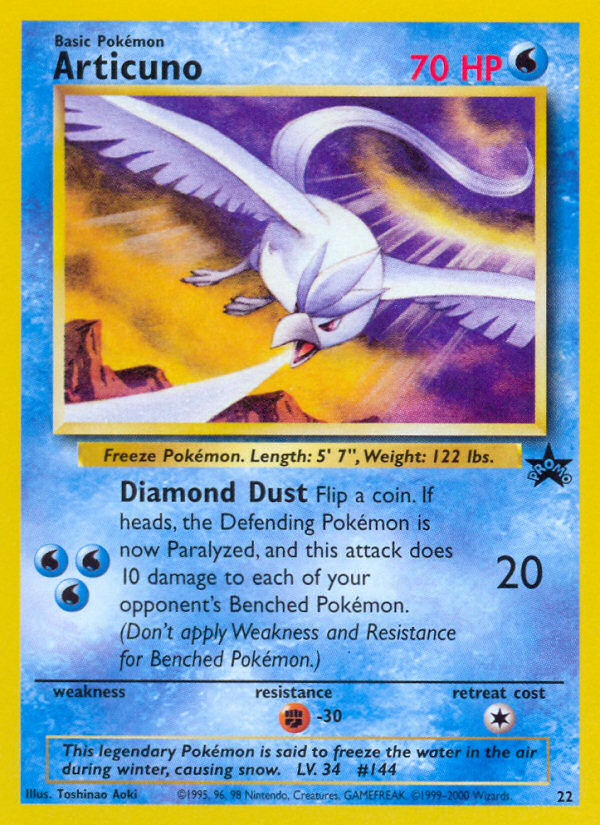 Articuno (22) [Wizards of the Coast: Black Star Promos] | Exor Games Truro