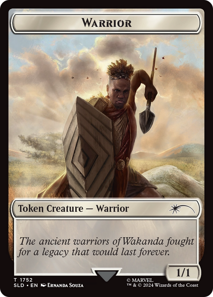 Warrior Token (Rainbow Foil) [Secret Lair Drop Series] | Exor Games Truro