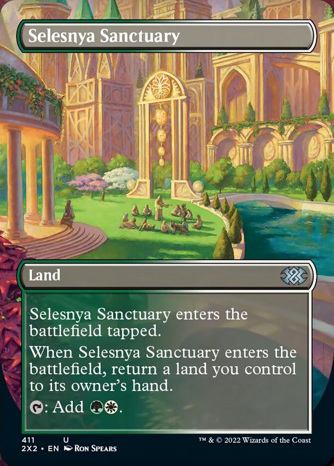 Selesnya Sanctuary (Borderless Alternate Art) [Double Masters 2022] | Exor Games Truro