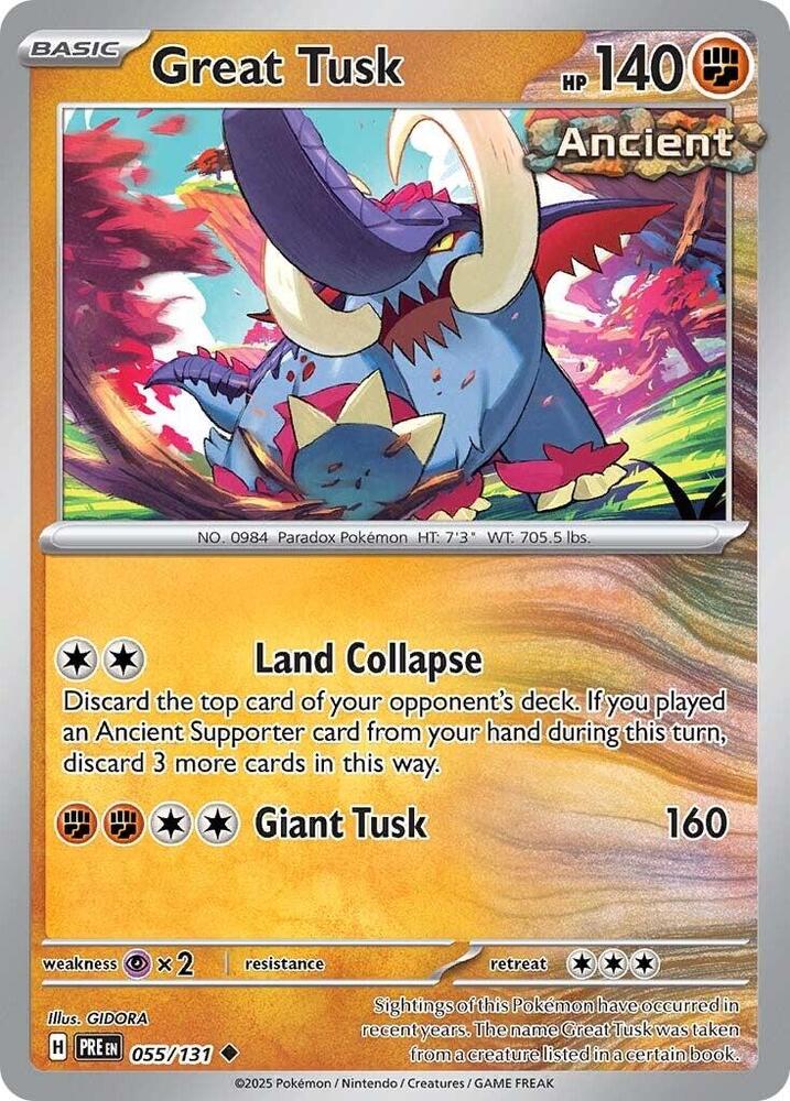 Great Tusk (055/131) [Scarlet & Violet: Prismatic Evolutions] | Exor Games Truro