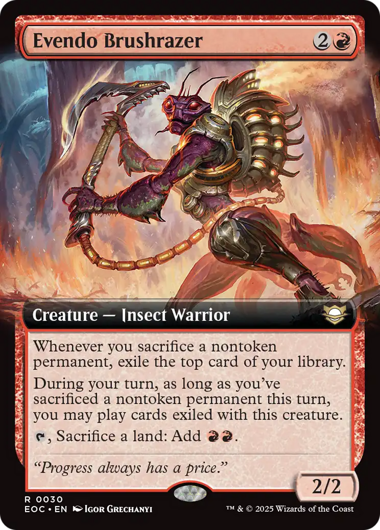 Evendo Brushrazer (Extended Art) [Edge of Eternities Commander] | Exor Games Truro