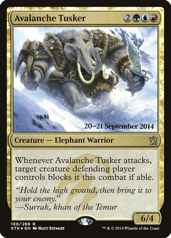 Avalanche Tusker [Khans of Tarkir Prerelease Promos] | Exor Games Truro