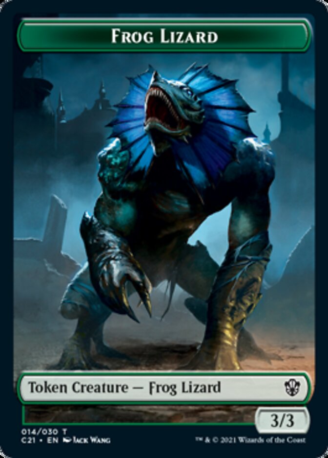 Frog Lizard // Elephant Double-Sided Token [Commander 2021 Tokens] | Exor Games Truro