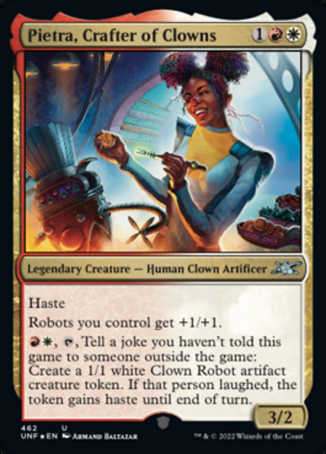 Pietra, Crafter of Clowns (Galaxy Foil) [Unfinity] | Exor Games Truro