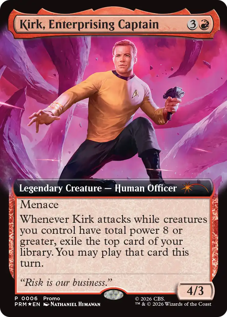 Kirk, Enterprising Captain (Extended Art) [Media Promos] | Exor Games Truro