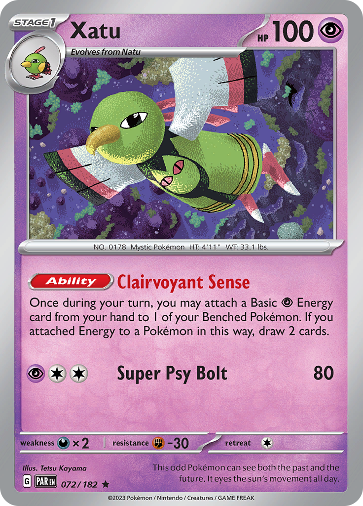 Xatu (072/182) [Scarlet & Violet: Paradox Rift] | Exor Games Truro