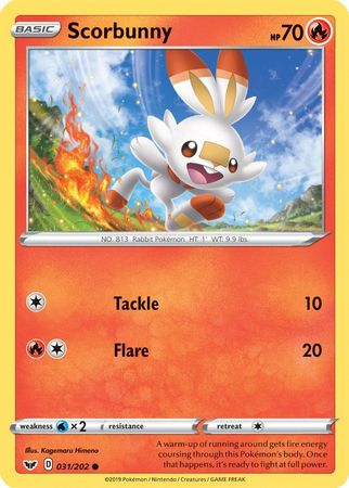 Scorbunny (031/202) (Premium Collection) [Sword & Shield: Base Set] | Exor Games Truro