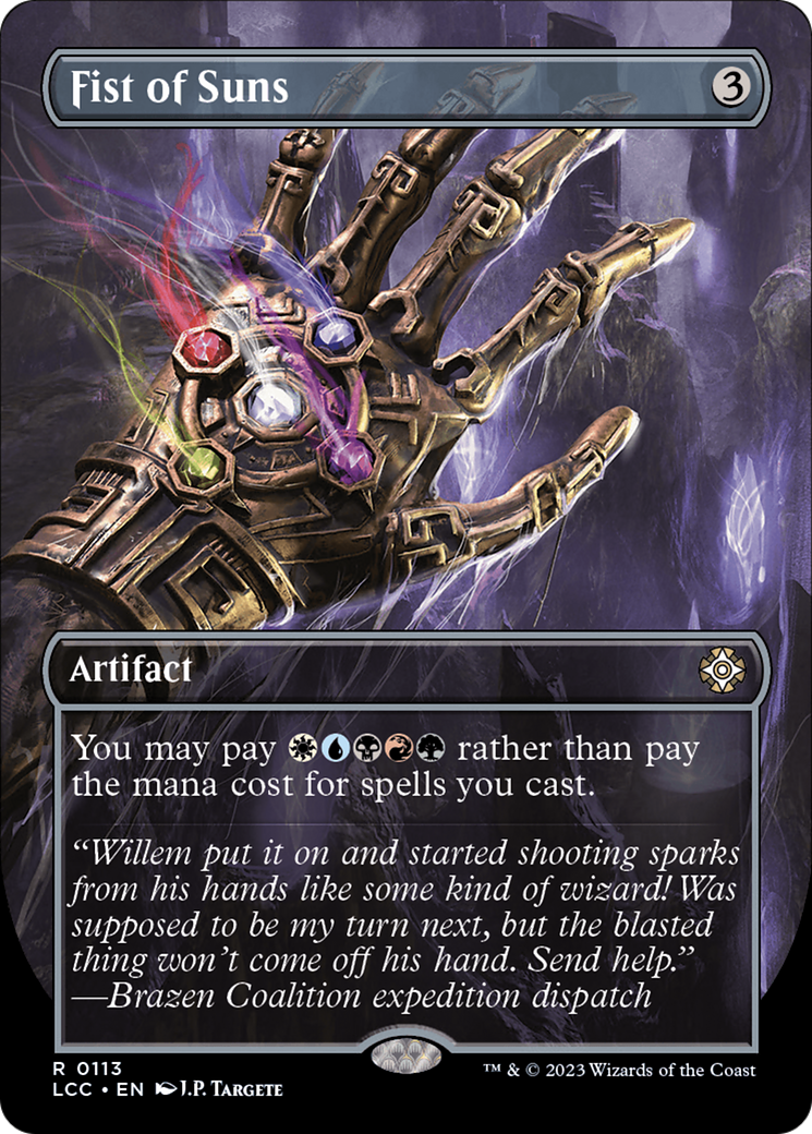 Fist of Suns (Borderless) [The Lost Caverns of Ixalan Commander] | Exor Games Truro