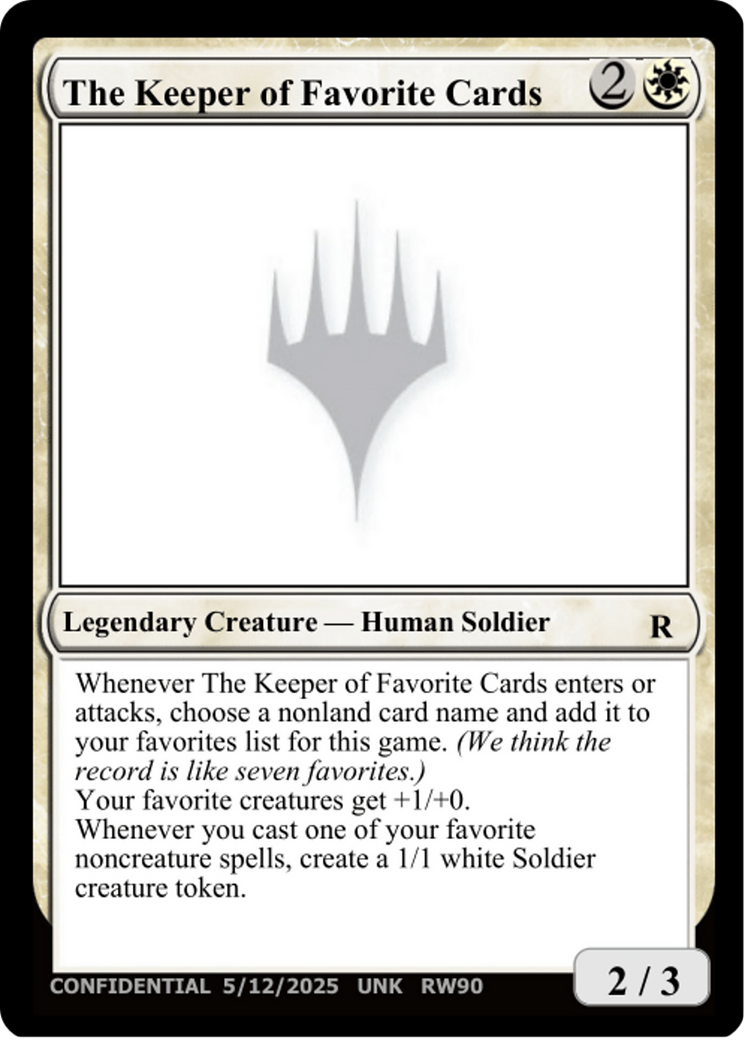 The Keeper of Favorite Cards (5/12/2025) [Unknown Event] | Exor Games Truro