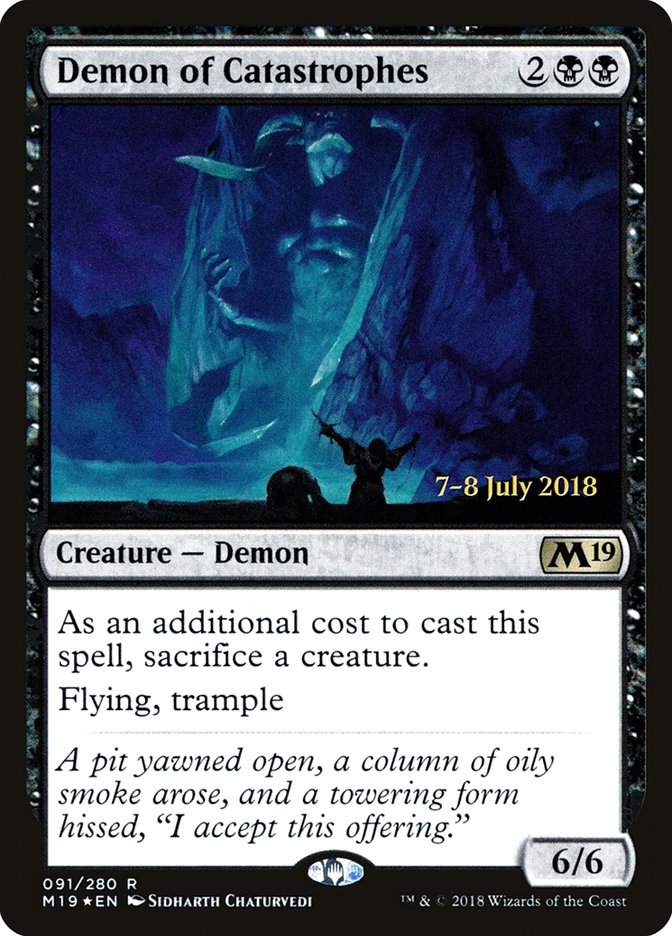 Demon of Catastrophes [Core Set 2019 Prerelease Promos] | Exor Games Truro