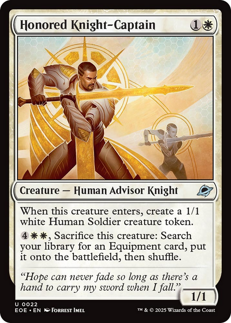 Honored Knight-Captain [Edge of Eternities] | Exor Games Truro