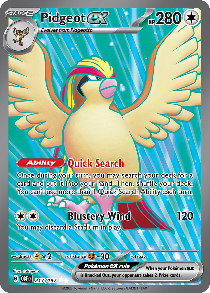 Pidgeot ex (217/197) [Scarlet & Violet: Obsidian Flames] | Exor Games Truro