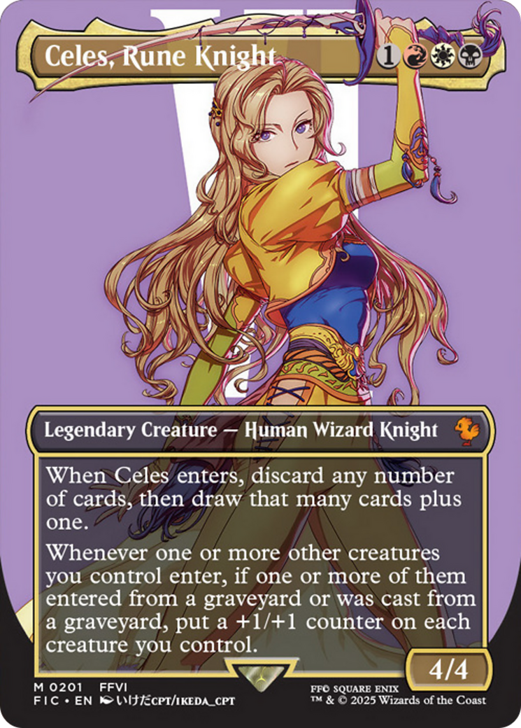 Celes, Rune Knight (Borderless) [FINAL FANTASY Commander] | Exor Games Truro