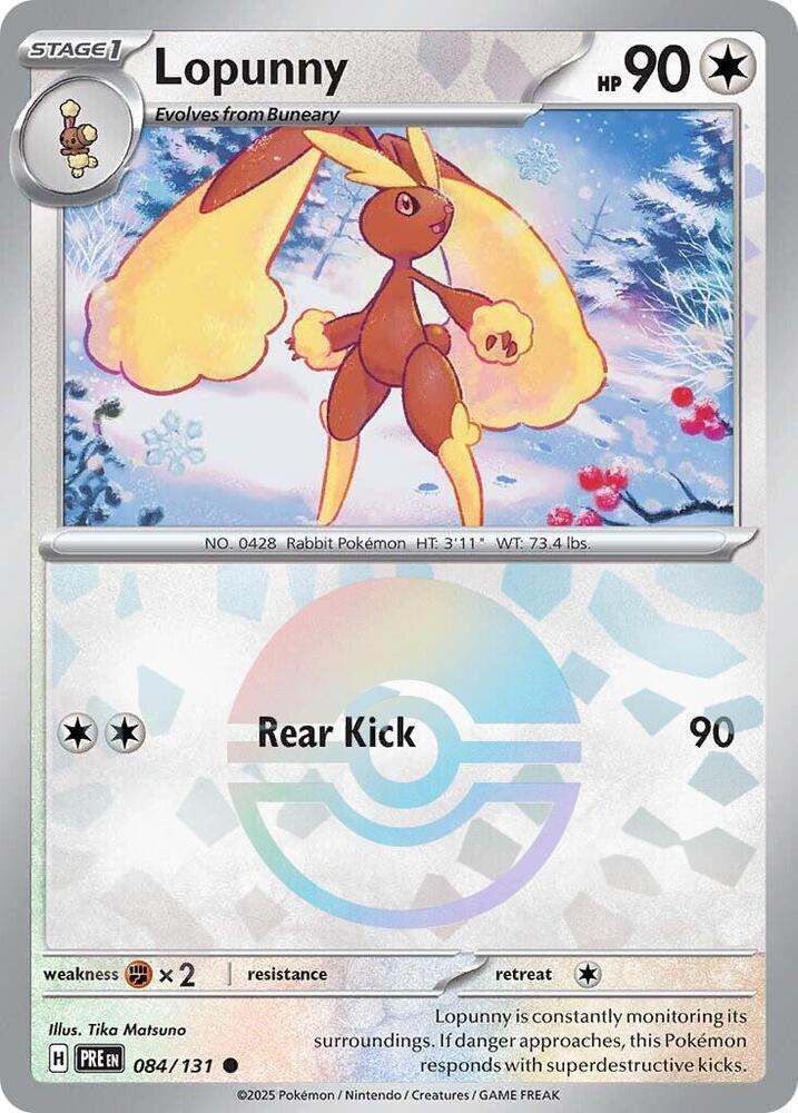 Lopunny (084/131) (Poke Ball Pattern) [Scarlet & Violet: Prismatic Evolutions] | Exor Games Truro