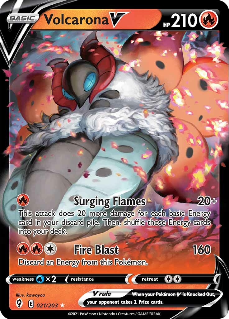 Volcarona V (021/203) [Sword & Shield: Evolving Skies] | Exor Games Truro