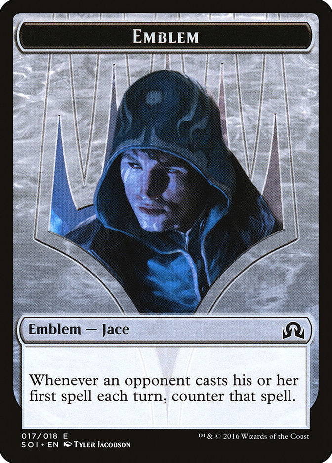 Jace, Unraveler of Secrets Emblem [Shadows over Innistrad Tokens] | Exor Games Truro