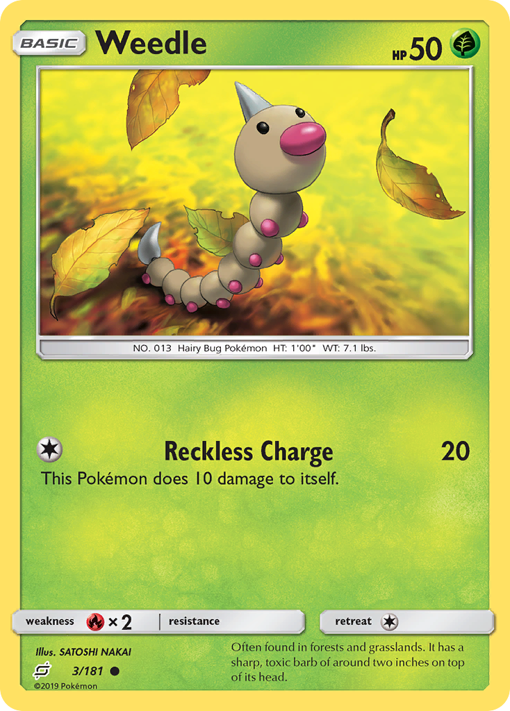 Weedle (3/181) [Sun & Moon: Team Up] | Exor Games Truro