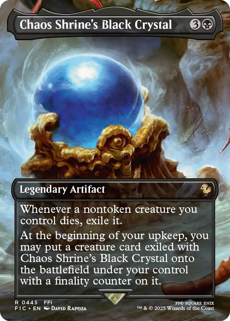Chaos Shrine's Black Crystal (Borderless) [FINAL FANTASY Commander] | Exor Games Truro