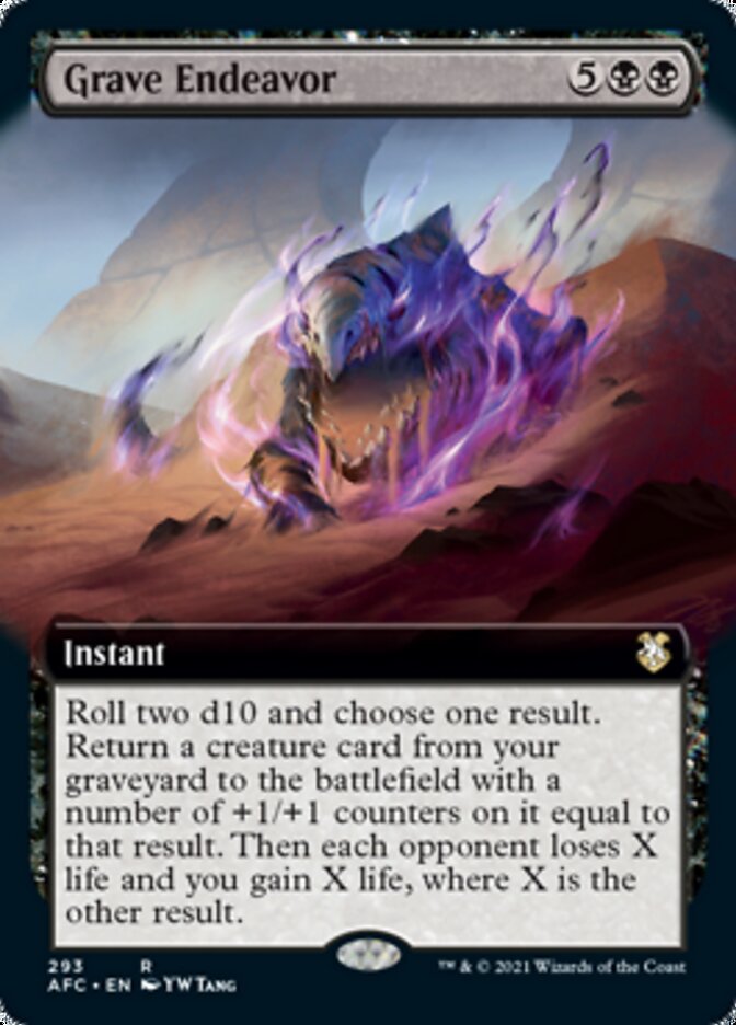 Grave Endeavor (Extended Art) [Dungeons & Dragons: Adventures in the Forgotten Realms Commander] | Exor Games Truro