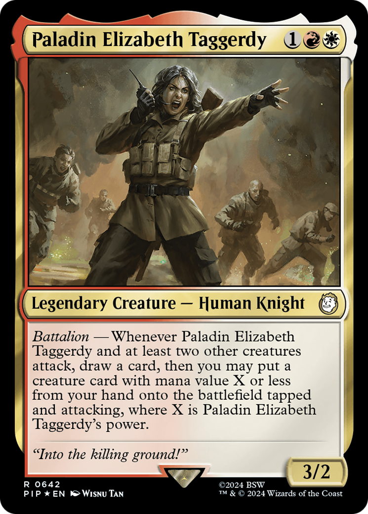 Paladin Elizabeth Taggerdy (Surge Foil) [Fallout] | Exor Games Truro