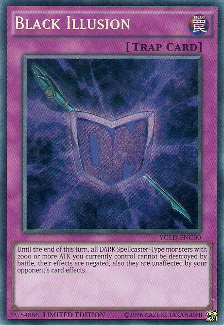 Black Illusion [YGLD-ENC00] Secret Rare | Exor Games Truro