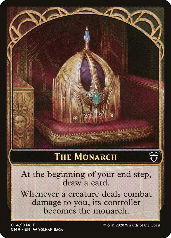 Elf Warrior // The Monarch Double-Sided Token [Commander Legends Tokens] | Exor Games Truro