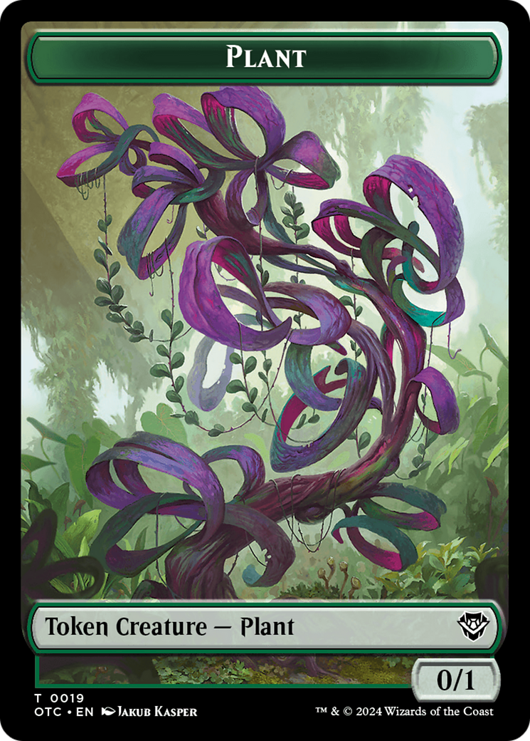 Plant Warrior // Plant Double-Sided Token [Outlaws of Thunder Junction Commander Tokens] | Exor Games Truro