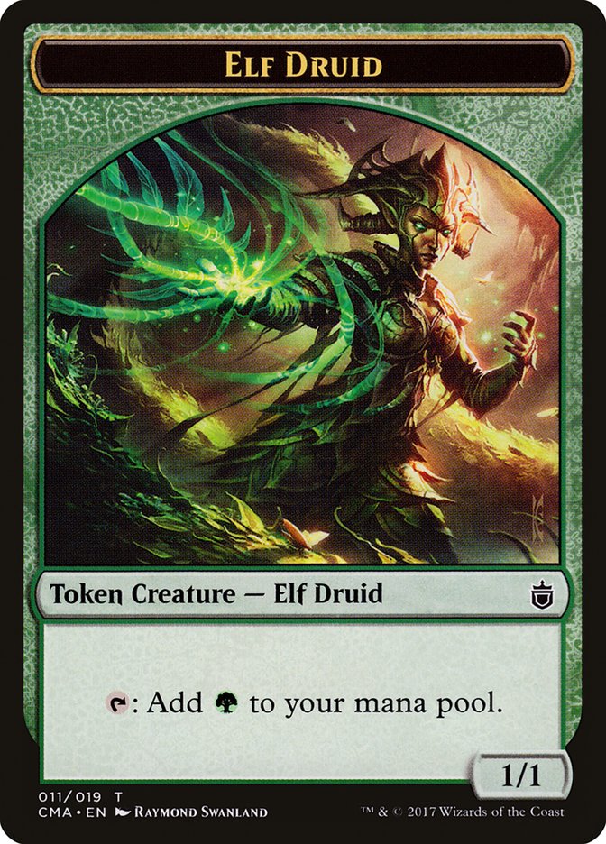 Elf Druid Token [Commander Anthology Tokens] | Exor Games Truro