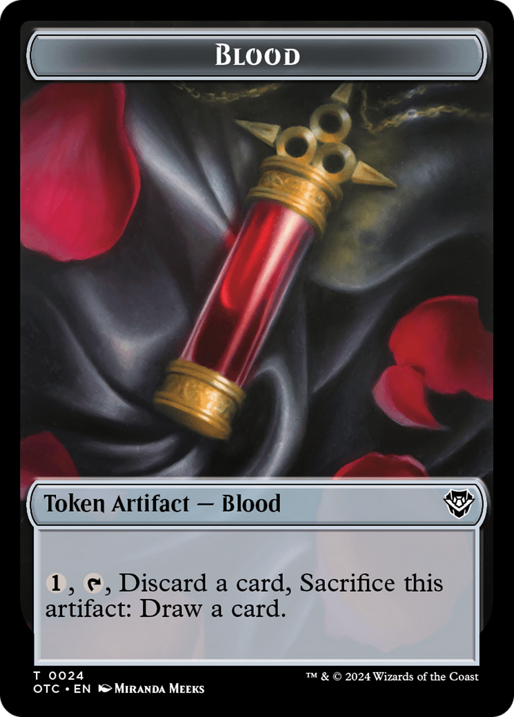Rat // Blood Double-Sided Token [Outlaws of Thunder Junction Commander Tokens] | Exor Games Truro