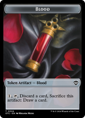 Rat // Blood Double-Sided Token [Outlaws of Thunder Junction Commander Tokens] | Exor Games Truro