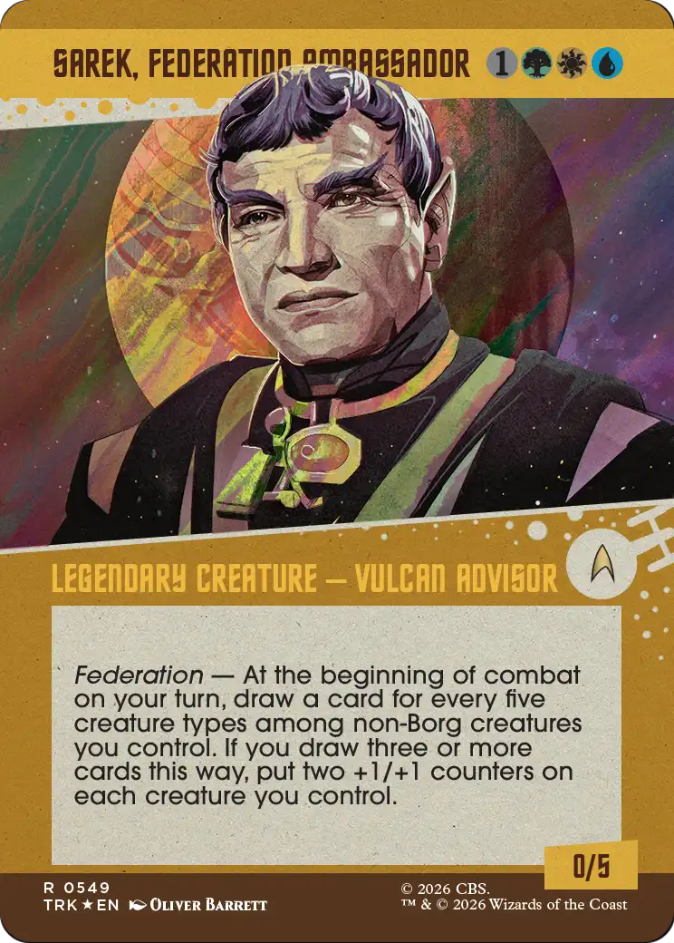 Sarek, Federation Ambassador (Showcase) (Surge Foil) [Star Trek] | Exor Games Truro